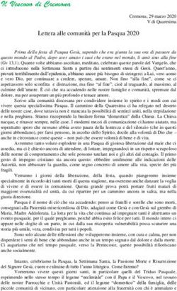 Lettera alle comunità per la Pasqua 2020 - Diocesi di Cremona