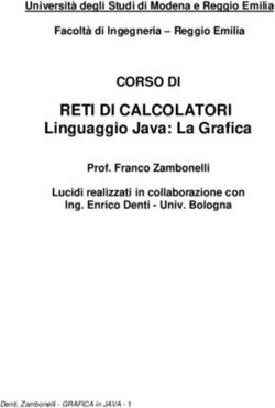 RETI DI CALCOLATORI Linguaggio Java: La Grafica - UNIMORE