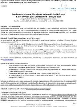 Regolamento Selezione Morfologica Italiana del Cavallo Frisone & test IBOP con giuria Olandese KFPS - 27 Luglio 2019