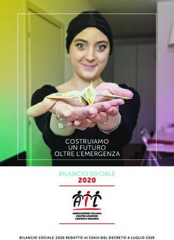 2020 COSTRUIAMO UN FUTURO OLTRE L'EMERGENZA BILANCIO SOCIALE - AIL