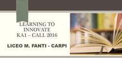 LEARNING TO INNOVATE KA1 - CALL 2016 - LICEO M. FANTI - CARPI - Liceo "Fanti"