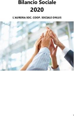 2020 Bilancio Sociale - L'AURORA SOC. COOP. SOCIALE ONLUS - L'Aurora Cooperativa Sociale