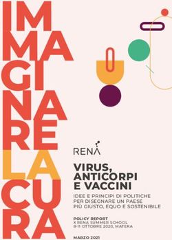 VIRUS, ANTICORPI E VACCINI - IDEE E PRINCIPI DI POLITICHE PER DISEGNARE UN PAESE PIÙ GIUSTO, EQUO E SOSTENIBILE - Progetto Rena