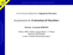 Insegnamento di "Costruzione di Macchine" - Dipartimento di Ingegneria dell ...