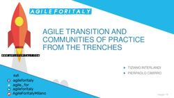 AGILE TRANSITION AND COMMUNITIES OF PRACTICE FROM THE TRENCHES - TIZIANO INTERLANDI PIERPAOLO CIMIRRO - Agile For Italy