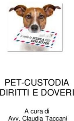 PET-CUSTODIA DIRITTI E DOVERI - A cura di Avv. Claudia Taccani
