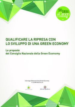 QUALIFICARE LA RIPRESA CON LO SVILUPPO DI UNA GREEN ECONOMY