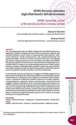 ADHD: Revisione sistematica degli effetti benefici dell'attivit&agrave; motoria ADHD: Systematic review of the beneficial effects of motor activity