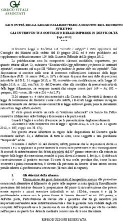 LE NOVITÀ DELLA LEGGE FALLIMENTARE A SEGUITO DEL DECRETO GLI INTERVENTI A SOSTEGNO DELLE IMPRESE IN DIFFICOLTÀ