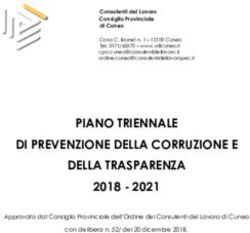 PIANO TRIENNALE DI PREVENZIONE DELLA CORRUZIONE E DELLA TRASPARENZA