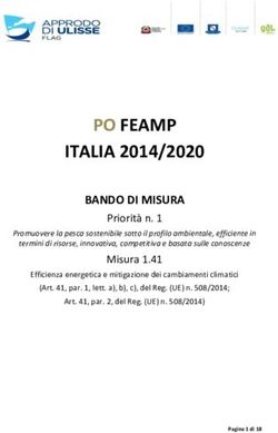 PO FEAMP ITALIA 2014/2020 - BANDO DI MISURA Priorit&agrave; n. 1 - regione campania ...