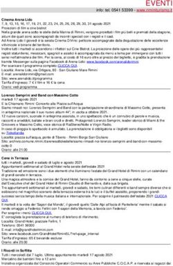 EVENTI info: tel. 0541 53399 - www.riminiturismo.it - Rimini turismo