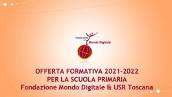 OFFERTA FORMATIVA 2021-2022 PER LA SCUOLA PRIMARIA - Fondazione Mondo Digitale & USR Toscana