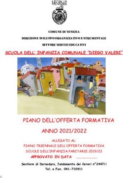 PIANO DELL'OFFERTA FORMATIVA ANNO 2021/2022 - SCUOLA DELL' INFANZIA COMUNALE "DIEGO VALERI - Comune di ...