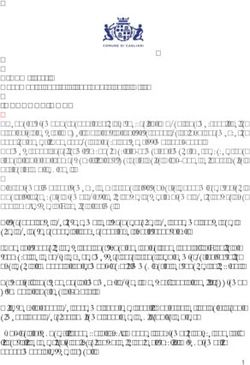 RICAMI 2020 Documento aperto al contributo della città - Comune di Cagliari