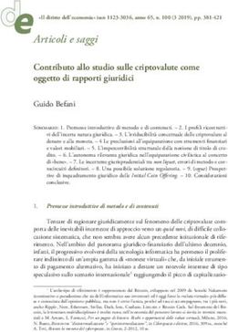 Articoli e saggi Contributo allo studio sulle criptovalute come oggetto di rapporti giuridici