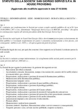 STATUTO DELLA SOCIETA' SAN GIORGIO SERVIZI S.P.A. IN HOUSE PROVIDING