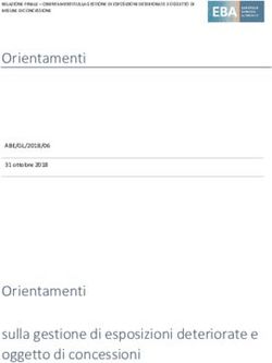 Orientamenti - Orientamenti sulla gestione di esposizioni deteriorate e oggetto di concessioni - ABE/GL/2018/06 31 ottobre 2018