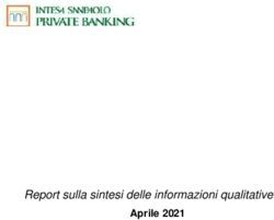 Report sulla sintesi delle informazioni qualitative - Aprile 2021