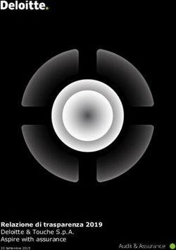 Relazione di trasparenza 2019 Deloitte & Touche S.p.A. Aspire with assurance
