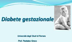 Diabete gestazionale Universit&agrave; degli Studi di Ferrara Prof. Pantaleo Greco