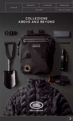 COLLEZIONE ABOVE AND BEYOND