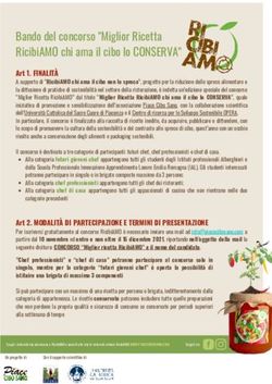 Bando del concorso "Miglior Ricetta RicibiAMO chi ama il cibo lo CONSERVA"