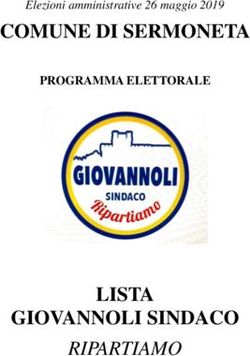 COMUNE DI SERMONETA - LISTA GIOVANNOLI SINDACO RIPARTIAMO - PROGRAMMA ELETTORALE