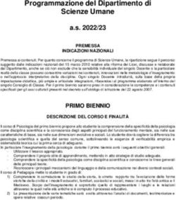 Programmazione del Dipartimento di Scienze Umane