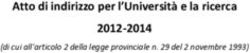 Atto di indirizzo per l'Università e la ricerca 2012-2014 - (di cui all'articolo 2 della legge provinciale n. 29 del 2 novembre 1993)