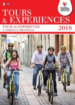 TOURS & EXPERIENCES 2018 - Turismo Torino