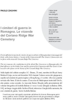 I cimiteri di guerra in Romagna. Le vicende del Coriano Ridge War Cemetery