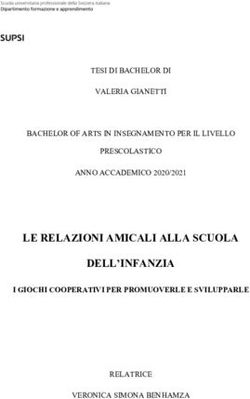 LE RELAZIONI AMICALI ALLA SCUOLA DELL'INFANZIA - I GIOCHI COOPERATIVI PER PROMUOVERLE E SVILUPPARLE