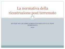 La normativa della ricostruzione post terremoto - SINTESI DEL QUADRO NORMATIVO RELATIVO AL POST TERREMOTO 2016