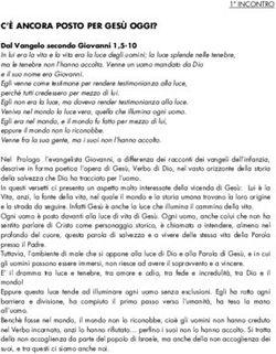 C'È ANCORA POSTO PER GESÙ OGGI?