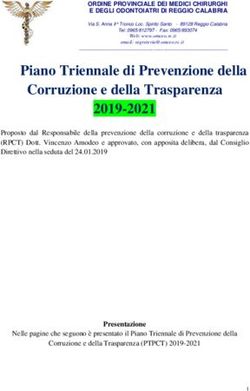PIANO TRIENNALE DI PREVENZIONE DELLA CORRUZIONE E DELLA TRASPARENZA 2019-2021 - OMCEO RC