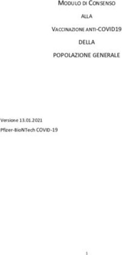 DELLA POPOLAZIONE GENERALE - MODULO DI CONSENSO ALLA VACCINAZIONE ANTI-COVID19