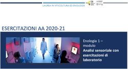 ESERCITAZIONI AA 2020-21 - ENOLOGIA 1 - MODULO ANALISI SENSORIALE CON ESERCITAZIONI DI LABORATORIO - DIDATTICA ONLINE