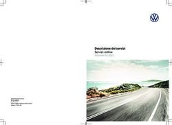 Descrizione dei servizi Servizi online - Edizione 03.2021 - myVolkswagen