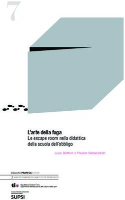 7 L'arte della fuga Le escape room nella didattica della scuola dell'obbligo - SUPSI