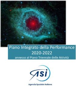 Piano Integrato della Performance 2020 2022 - annesso al Piano Triennale delle Attività - Agenzia ...