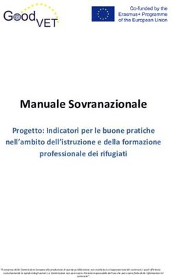 Manuale Sovranazionale - Progetto: Indicatori per le buone pratiche nell'ambito dell'istruzione e della formazione professionale dei rifugiati ...