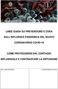 LINEE GUIDA SU PREVENZIONE E CURA DALL'INFLUENZA PANDEMICA DEL NUOVO CORONAVIRUS COVID-19 COME PROTEGGERSI DAL CONTAGIO INFLUENZALE E CONTRASTARE ...