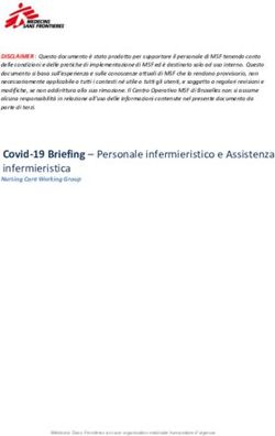 Covid-19 Briefing - Personale infermieristico e Assistenza infermieristica
