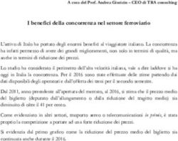 I BENEFICI DELLA CONCORRENZA NEL SETTORE FERROVIARIO - ITALO SPA
