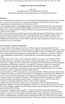 L'AMBIENTE DELLE OLIMPIADI