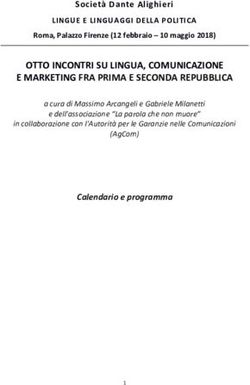 OTTO INCONTRI SU LINGUA, COMUNICAZIONE E MARKETING FRA PRIMA E SECONDA REPUBBLICA