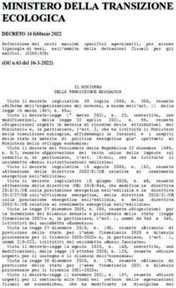 MINISTERO DELLA TRANSIZIONE ECOLOGICA - Fisco e Tasse