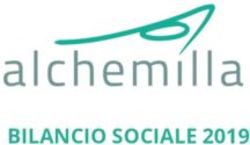 BILANCIO SOCIALE 2019 - Alchemilla Cooperativa Sociale