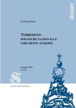 TERREMOTI: POLITICHE NAZIONALI E STRUMENTI EUROPEI - XVII legislatura - gennaio 2017 n. 438 - Senato